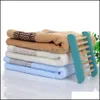 Towel 3Color Absorbent Soft Washcloth The Bath Pure Cotton Siege Back Word Drop Delivery Home Garden Textiles Oteyi