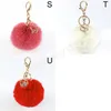 Cute Keychain With Artificial Crystal Pendant Fake Fur Pompom Ball Key Chain Bag Car Keys Accessories Fashion Jewelry Gift