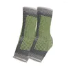Suporte ao tornozelo 1 par de costuras finas de alta elasticidade de alta elasticidade de auto-aquecimento