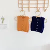 Ins baby kids vêtements pull gilet O-cou tricot à main le cardigan baule à la main 100% coton pour fille et garçon