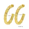 Hoop Earrings Gold Color Copper For Women Chunky Trendy Small Huggie Earring Romantic Summer Gifts Jewelry Accessories