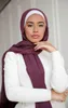 Ethnic Clothing JTVOVO 2022 70x175CM Muslim Women's Cotton Folds Hijab Femme Musulman Thin Veil Tassel Head Wrap Scarf Shawl Islam
