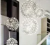 Lampadario di cristallo Creativo Villa moderna Luci Spark Ball Stelle Lampadari per decorazioni per feste Luce di nozze