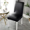 Housses de chaise en cuir PU, couleur unie, extensible, Durable, étanche, pour cuisine, salon, décoration, goutte