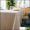 Table Cloth Solid Rectangar Tablecloth Nordic Fabric Er For Wedding Party El Dining Room Coffee Cloths Drop Delivery Home Garden Text Otmwu