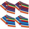 Mexico -stijl tafelkleed langwerpige vormtafels banner katoenstreep tafel loper Fiesta thema feestdecoratie SN4277