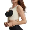 Shapers pour femmes Body Shaping Femme Ceinture de correction assise Double rangée Boucle Soutien-gorge Gather Soutien-gorge Anti-affaissement Débardeur de poitrine latérale