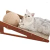 Cat Toys Scratcher speelgoed met bal interactieve vaste houten natuurlijke sisal krabblokken