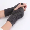 Masowe kobiety mężczyźni skręcają szydełkowane rękawiczki bez palców krótkie rękaw rękawy cieplejsze rękawiczki zimowe ciepłe guantes mujer