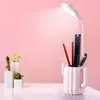 Bordslampor Liginwaat 13LEDS Multiuse Creative Cactus Desk Lamp Students USB Laddning Touch Light med penna lagringsh￥llare