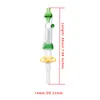 Headshop214 CSYC NC067 Glass Bongs rökrör Presentlåda Set 14mm keramikkvarts nagelklipp vaxskål lufthål återvinning spill-proof dab rig bubbler bong bong