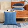 Pillow Cover 45x45cm/30x50cm Retro Denim Blue Throw Pillows Weaving High Grade Home Decoration