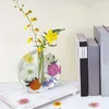 Outils de cuisson moules en résine pour Vase Station de Propagation des plantes époxy rond avec 4 Tubes à essai porte-fleur hydroponique