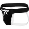 Caleçon Jackstrap Sous-vêtement à la mode pour hommes Taille moyenne Coton String de couleur unie avec fesses ouvertes Bikini Hommes Brief Lingerie sexy