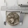 Copie de pièces de monnaie grecques antiques, artisanat en métal plaqué argent, cadeaux spéciaux, Type3387