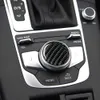 Autocollants de bouton multimédia de contrôle Central en Fiber de carbone autocollants de garniture de couverture pour Audi A3 2014-2017 accessoire autocollant de garniture de style de voiture