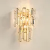 Wall Lamps Led Modern Crystal Stainless Steel Golden Light Indoor TV Background Lamp For Bedroom Living Room Designer Art Decor