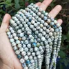 Beads K2 Azurite Energy Stone Round 6/8/10mm For DIY Jewelry Making Loose BeadsFPPJ Wholesale Nature Gemstone