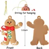 Weihnachtsdekorationen, 1 Set Lebkuchenmann-Ornamente für den Weihnachtsbaum, 7,5 cm hoch, Lebkuchenmann-Anhänger zum Aufhängen, Ornament, Urlaubsdekoration