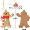 Juldekorationer 1 Set Pepparkakor MANNAMENTER FÖR XMAS TREE 7.5 CM TALL GINGERMAN HANNING CHARMS Ornament Holiday Decor