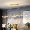 Moderna romantiska hängslampor LED Linjära pendellampor Fixtur American Luxury Hanging Lamp European Ins Droplight Matsal Hemmet inomhusbelysning 120 cm