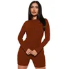 Women Spring Clothing Fitness Rompers Designer 2023 Nowy nici okrągła szyja splice swobodne sportowe kombinezony s-xxl