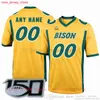 Personnalisé NCAA College NDSU Bison Football Jersey 5 Trey Lance 11 Carson Wentz 4 Dimitri Williams 18 Adam Cofield 55 Aaron Mercadel Cousu Hommes Femmes Jeunes Enfants