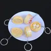 Mini boulettes à la vapeur chignon porte-clés simulé alimentaire pendentif breloque porte-clés sac accessoires de voiture porte-clés pour hommes femmes cadeaux
