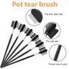 Vêtements pour chiens Pet Tear Stain Remover Peigne à cheveux Brosse de toilettage pour les yeux Double face pour enlever la croûte Mucus pour