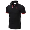 Herren-Poloshirts, Sommer, lässig, einfarbig, europäischer und amerikanischer Stil, modisches High-End-Kurzarm-Polo-T-Shirt