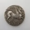 Copie de pièces de monnaie grecques antiques, artisanat en métal plaqué argent, cadeaux spéciaux, Type3387