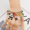 Bangle Smalto Panda Gojo Satoru Ciondolo Braccialetto Anime Jujutsu Kaisen Tema Figura Personaggio Polsino Gioielli Cosplay