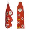 Christmas Decorations 3 Layers Santa Claus Pattern Toilet Roll Paper Covers Decor Bathroom Hanging Towel Napkin Storage Bag Organizer