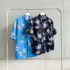 Мужские повседневные рубашки утренняя слава напечатана на гавайской пляжной рубашке для мужчин Лето с коротким рукавом 3xl Aloha Mens Holiday Clothing Commise Commise