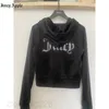 Juicy Apple Chándal Mujer Terciopelo Trajes de costura Traje Conjunto de jogging de dos piezas Sudadera de terciopelo Met Sudadera con capucha Pantalones Traje para mujer Diseño avanzado 23ess21