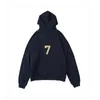 21FW 7th Autumn Winter Winter Hervize Hoodie Skatoboard Numeric Navy Blue Red Street Hoody Men Women Streetwear Silicone Logo Shirted Sweatsher