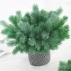 Flores decorativas 4 piezas Pino artificial Navidad Craft Guirnalda Pick Christmas Tree Filler Ramas Evergreen