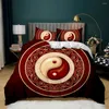 Ensembles de literie Yin Yang housse de couette ensemble pour fille garçon enfants chinois Culture ancienne Art Polyester couette motif de potins décoratif