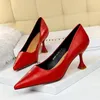 Dress Shoes Bigtree Brand Design Office Women Pump Genuine Leather High Heels Fashion Stiletto Sexy Pumps