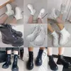 Buty Rimocy nowe kobiety białe kostkę skórka grube koronkowe botki bojowe żeńskie buty z jesienią zimową platformę Kobieta 221213