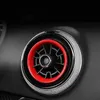 Per Audi A3 8V RS3 2016-2019 In Fibra di Carbonio di Colore Interni Air Vent Cerchi Center Console Aria Condizionata Telaio di Copertura Trim