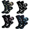 Men's Socks Hirigin 1 Pair Unisex Fashion High Hosiery Sock For Men Women OK Print Cool Crew Funny Cartoon Art Cotton Soft
