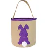 Easter Egg Basket Rabbit Bunny bag Party Festival Decor Canvas Gift Kids Carry Eggs Candy tote Bags Caroon rabbit long ears tail handbag