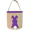 Easter Egg Storage Mand Canvas Storage Bag Bunny Lange Ear emmer Creatieve kinderen Geschenktas Zakken met konijnenstaartfestival Party Handtas Decoratie 19 stijlen