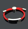 2022 nouveau bracelet de haute qualité noir café rouge bracelet design bracelet titane acier couple modèles bracelets mode bijoux approvisionnement