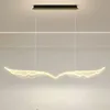 Led Romantic Wings Pendant Lamps Nordic Ins Modern Pendant Lights Fixture American Gold Luxury Hanging Lamp Dining Living Room Bedroom Restaurant Droplight