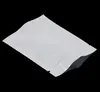 Weiße Heißsiegel-Probenpakete aus weißer Aluminiumfolie im Großhandel für wiederverschließbare Mylar-Folien-Lebensmittelaufbewahrungsbeutel mit Reißverschluss, 6 Größen