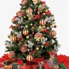 Dekorative Blumen, 6 Stück, Simulation, Weihnachten, Schneiden, Goldpulver, aushöhlen, Ohr von Obstzweigen, Baumstecklinge, Heimdekorationen, Ornamente