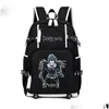 Sacs à dos Death Note USB Sac à dos Sacs d'école Bookbag Hommes Femmes Voyage Ordinateur portable Rucksack Enfants Knapsack Cadeau 220210 Drop Delivery Baby DHDPS