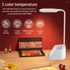 Table Lamps Solar LED Light Dimmable Desk W/Wireless Charger And Pen Holder Flexible Gooseneck Lamp 3 Colors Touch